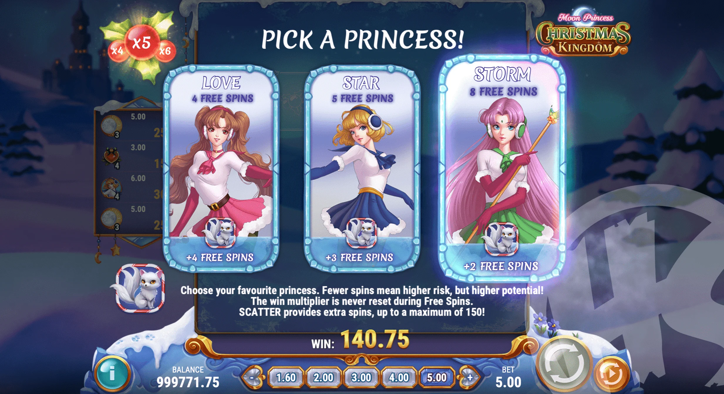 Moon Princess Christmas Kingdom Slot Review pic 7